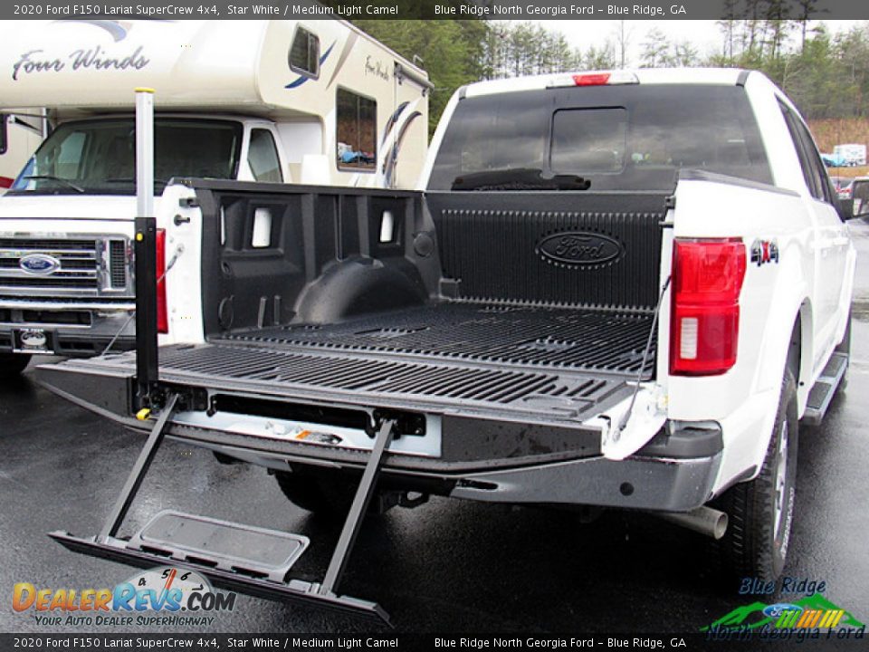 2020 Ford F150 Lariat SuperCrew 4x4 Star White / Medium Light Camel Photo #13