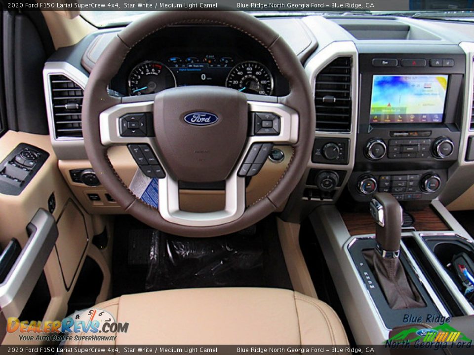 2020 Ford F150 Lariat SuperCrew 4x4 Star White / Medium Light Camel Photo #14