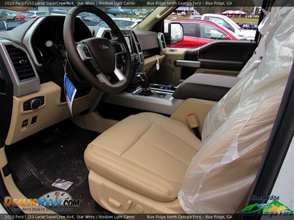 2020 Ford F150 Lariat SuperCrew 4x4 Star White / Medium Light Camel Photo #28