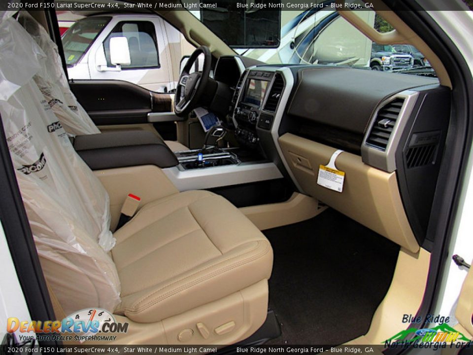 2020 Ford F150 Lariat SuperCrew 4x4 Star White / Medium Light Camel Photo #29
