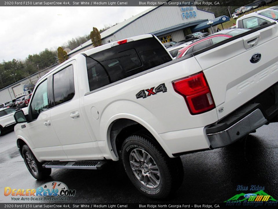 2020 Ford F150 Lariat SuperCrew 4x4 Star White / Medium Light Camel Photo #34