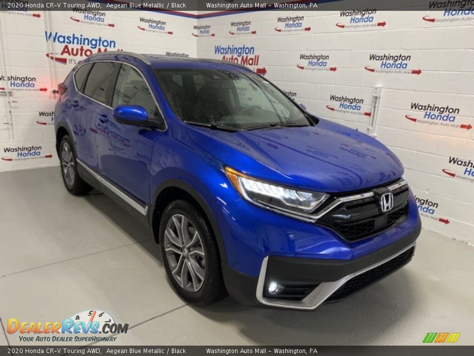 2020 Honda CR-V Touring AWD Aegean Blue Metallic / Black Photo #2