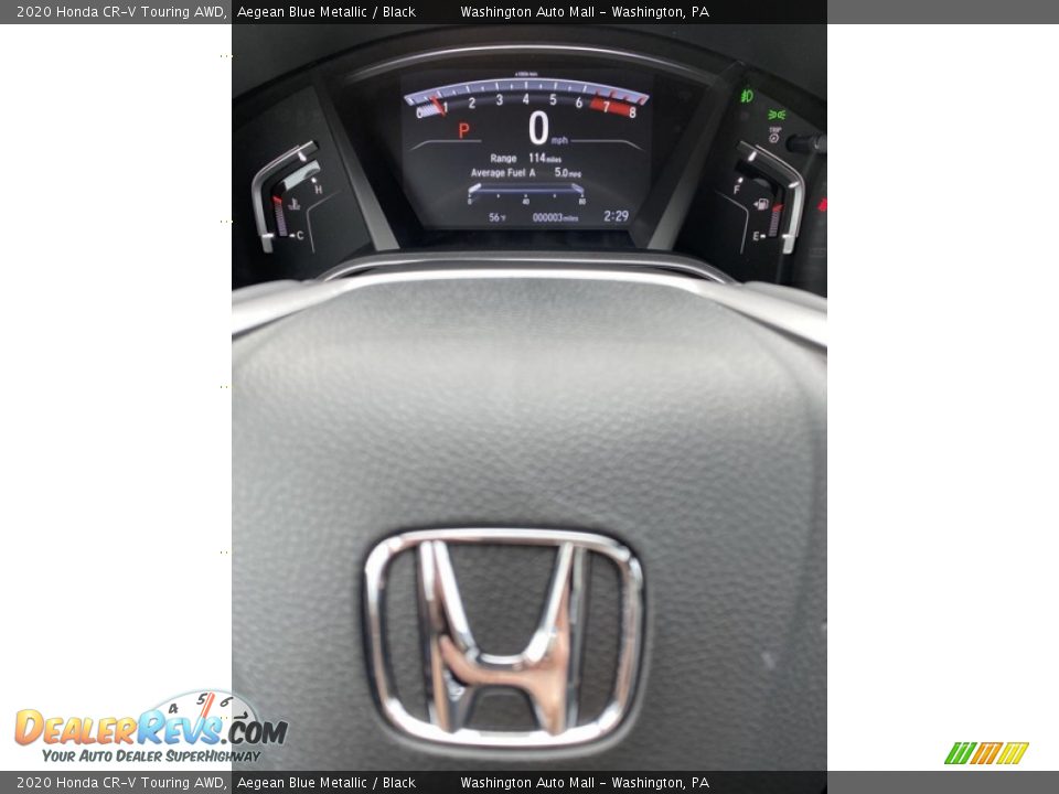 2020 Honda CR-V Touring AWD Aegean Blue Metallic / Black Photo #30