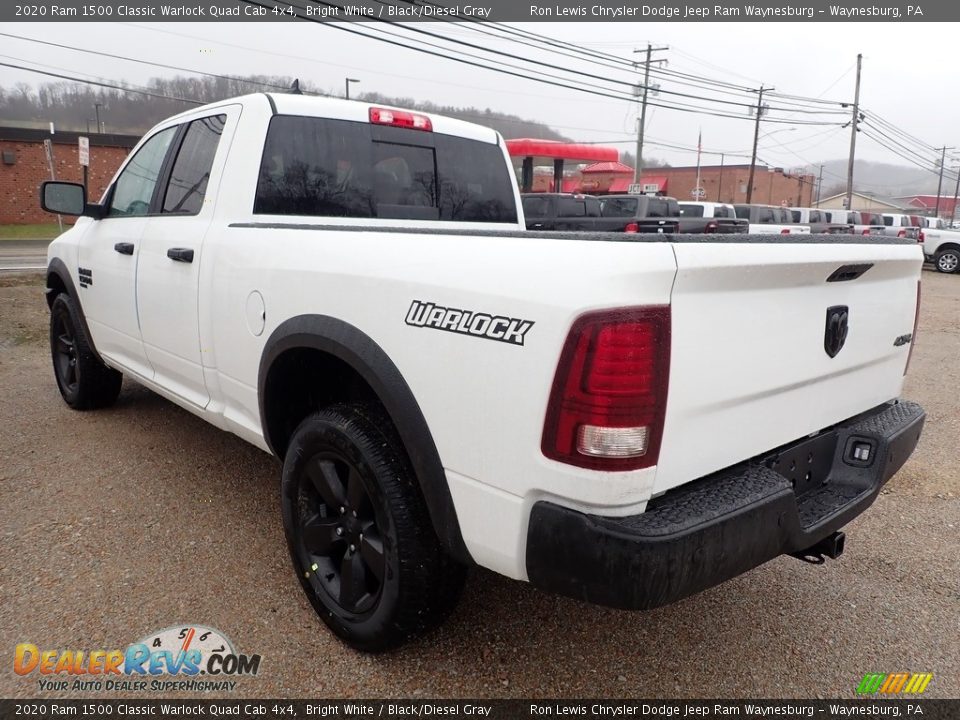 2020 Ram 1500 Classic Warlock Quad Cab 4x4 Bright White / Black/Diesel Gray Photo #3