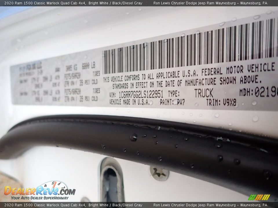 2020 Ram 1500 Classic Warlock Quad Cab 4x4 Bright White / Black/Diesel Gray Photo #14