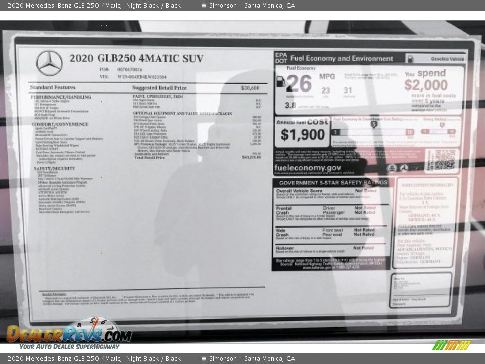 2020 Mercedes-Benz GLB 250 4Matic Night Black / Black Photo #10