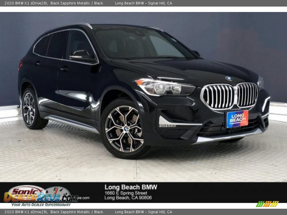 2020 BMW X1 sDrive28i Black Sapphire Metallic / Black Photo #1