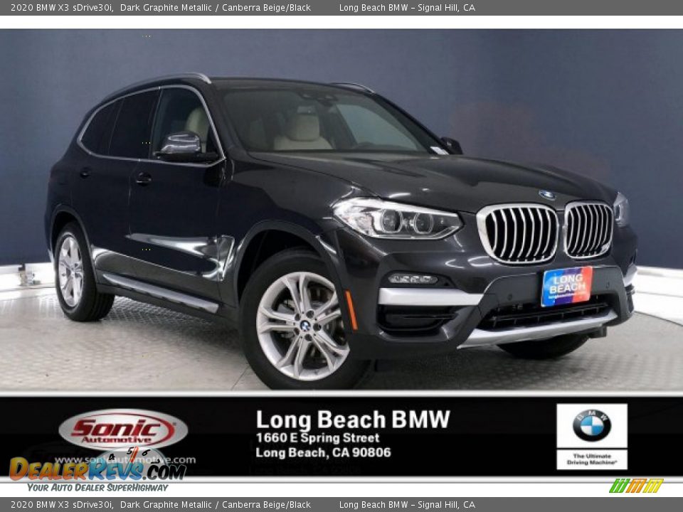 2020 BMW X3 sDrive30i Dark Graphite Metallic / Canberra Beige/Black Photo #1