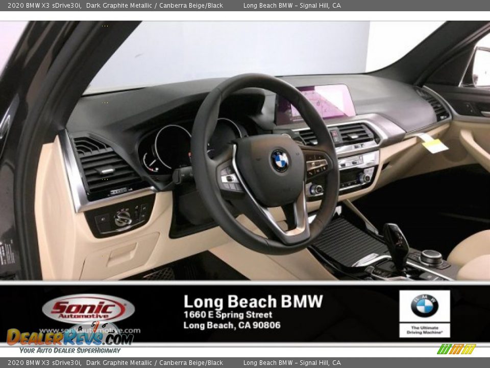 2020 BMW X3 sDrive30i Dark Graphite Metallic / Canberra Beige/Black Photo #4