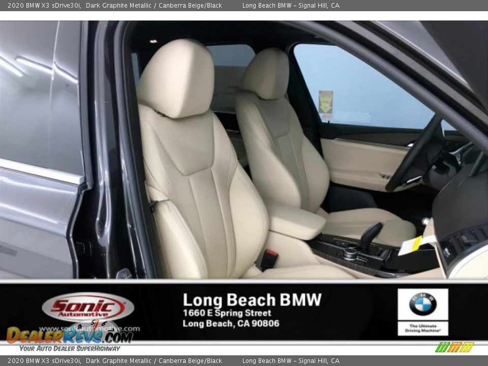 2020 BMW X3 sDrive30i Dark Graphite Metallic / Canberra Beige/Black Photo #7