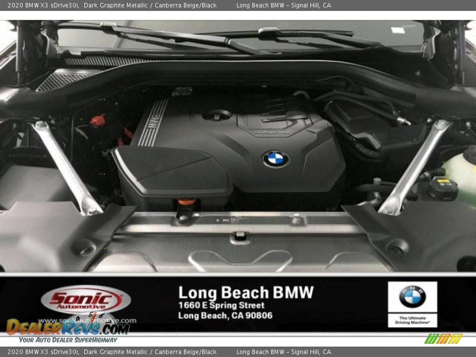 2020 BMW X3 sDrive30i Dark Graphite Metallic / Canberra Beige/Black Photo #8