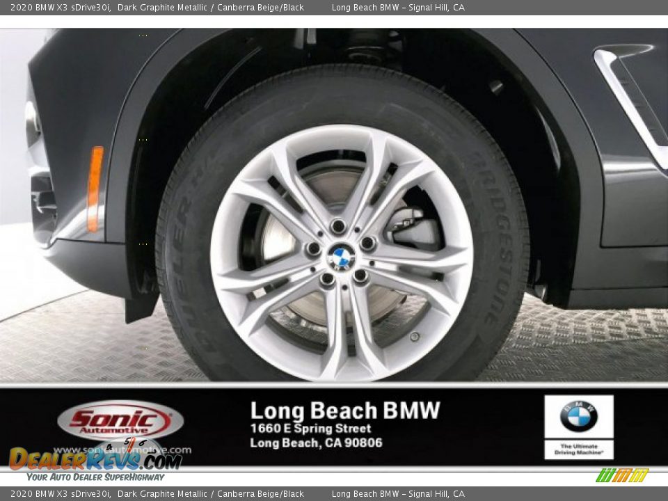 2020 BMW X3 sDrive30i Dark Graphite Metallic / Canberra Beige/Black Photo #9