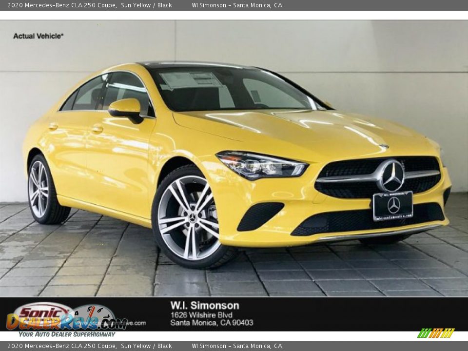 2020 Mercedes-Benz CLA 250 Coupe Sun Yellow / Black Photo #1