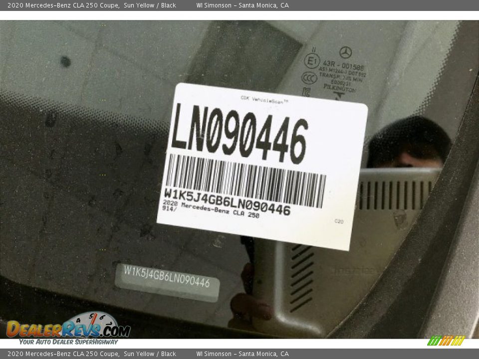 2020 Mercedes-Benz CLA 250 Coupe Sun Yellow / Black Photo #11