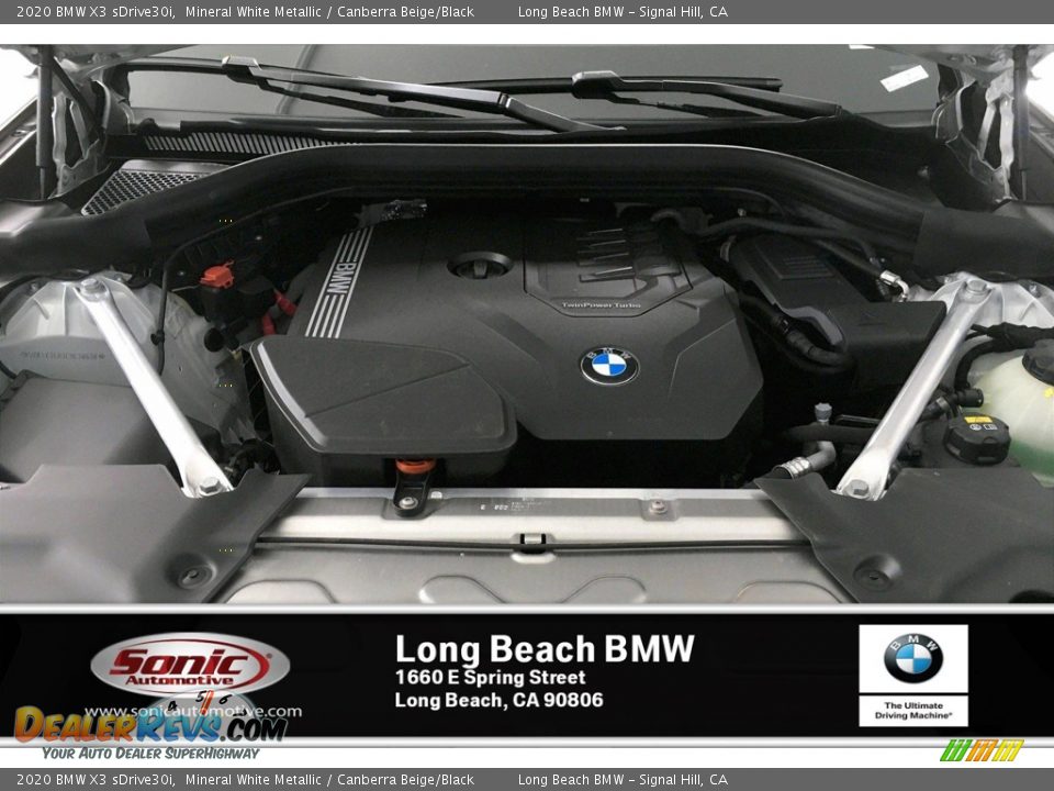 2020 BMW X3 sDrive30i Mineral White Metallic / Canberra Beige/Black Photo #8