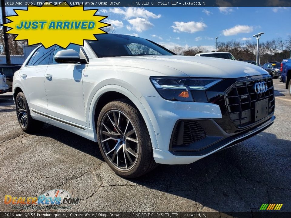 2019 Audi Q8 55 Premium quattro Carrara White / Okapi Brown Photo #1