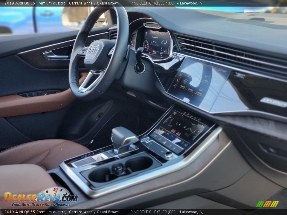 2019 Audi Q8 55 Premium quattro Carrara White / Okapi Brown Photo #2