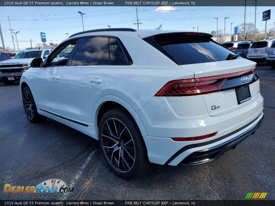 2019 Audi Q8 55 Premium quattro Carrara White / Okapi Brown Photo #3