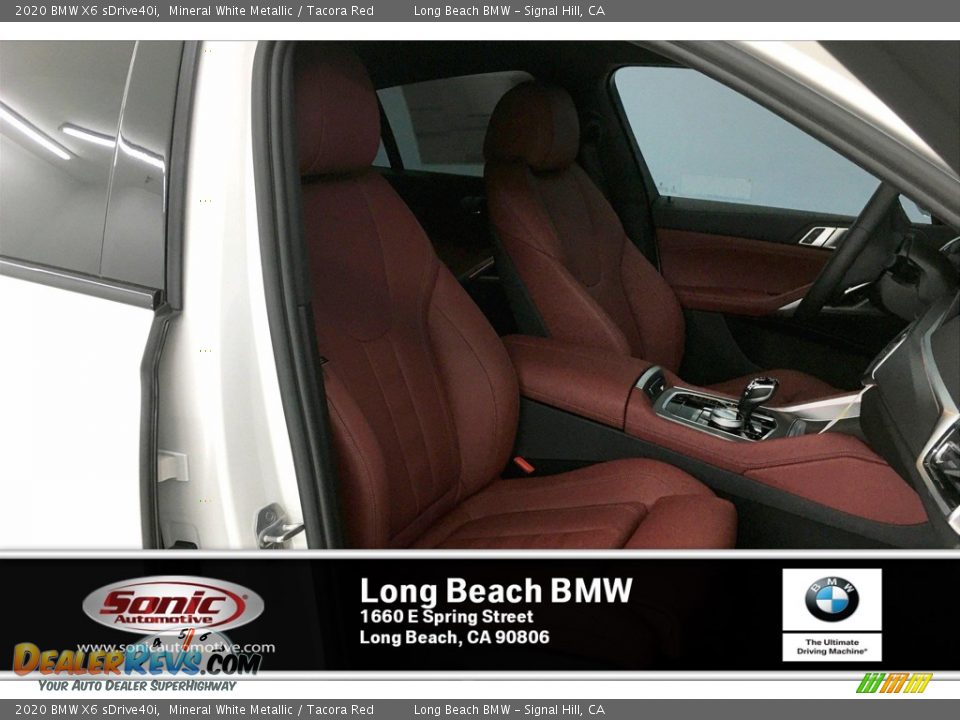2020 BMW X6 sDrive40i Mineral White Metallic / Tacora Red Photo #7