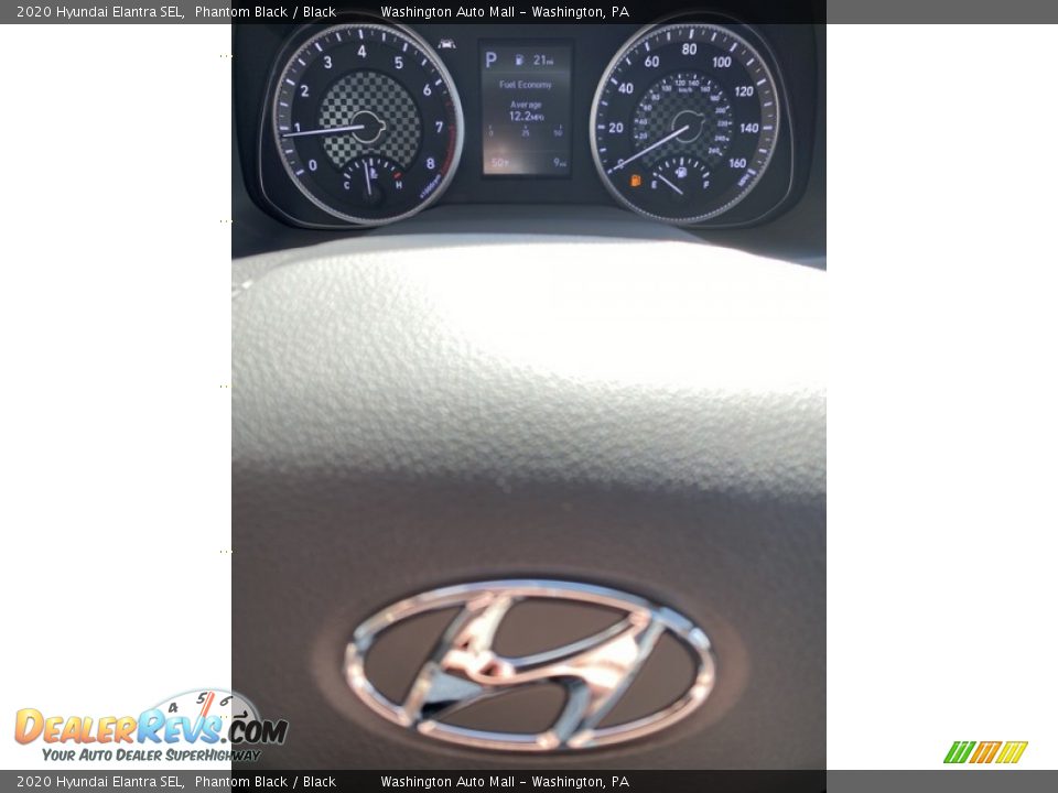 2020 Hyundai Elantra SEL Phantom Black / Black Photo #26