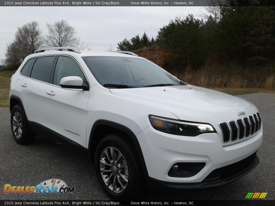 2020 Jeep Cherokee Latitude Plus 4x4 Bright White / Ski Gray/Black Photo #4