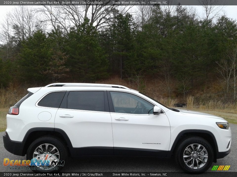 2020 Jeep Cherokee Latitude Plus 4x4 Bright White / Ski Gray/Black Photo #5