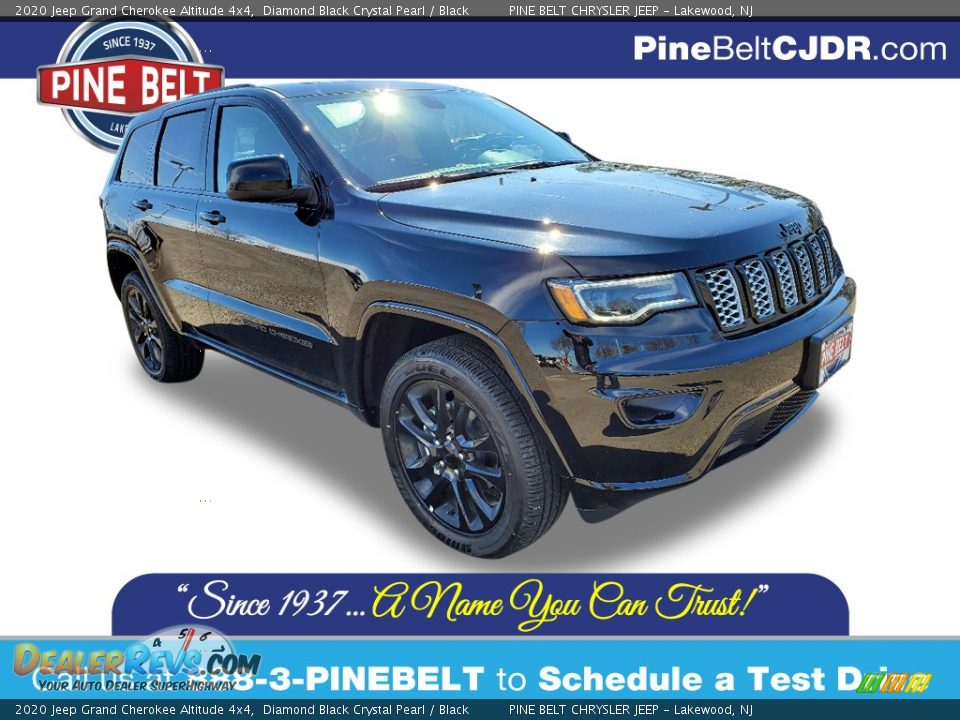 2020 Jeep Grand Cherokee Altitude 4x4 Diamond Black Crystal Pearl / Black Photo #1