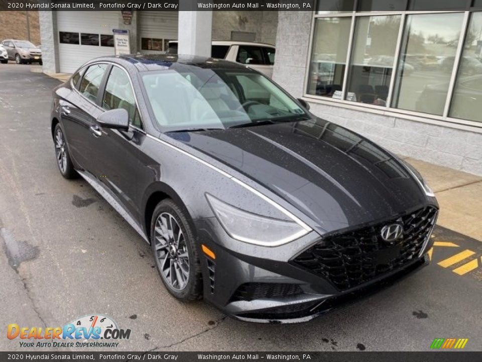 2020 Hyundai Sonata Limited Portofino Gray / Dark Gray Photo #1
