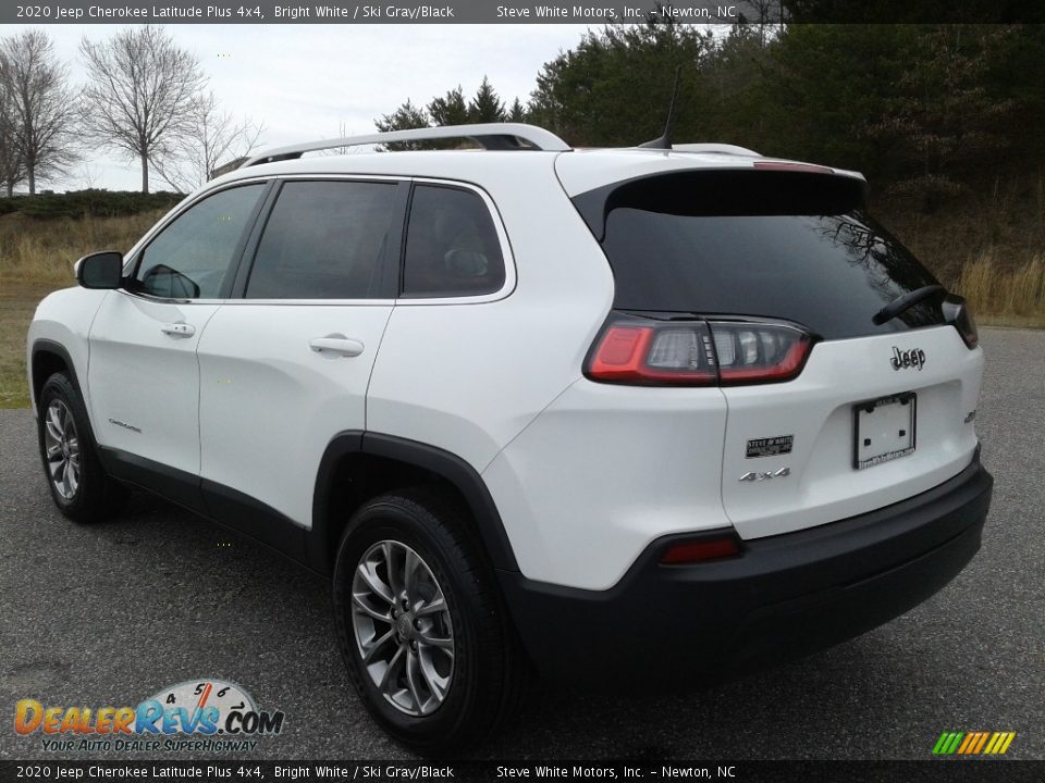 2020 Jeep Cherokee Latitude Plus 4x4 Bright White / Ski Gray/Black Photo #8