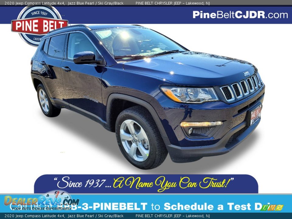 2020 Jeep Compass Latitude 4x4 Jazz Blue Pearl / Ski Gray/Black Photo #1