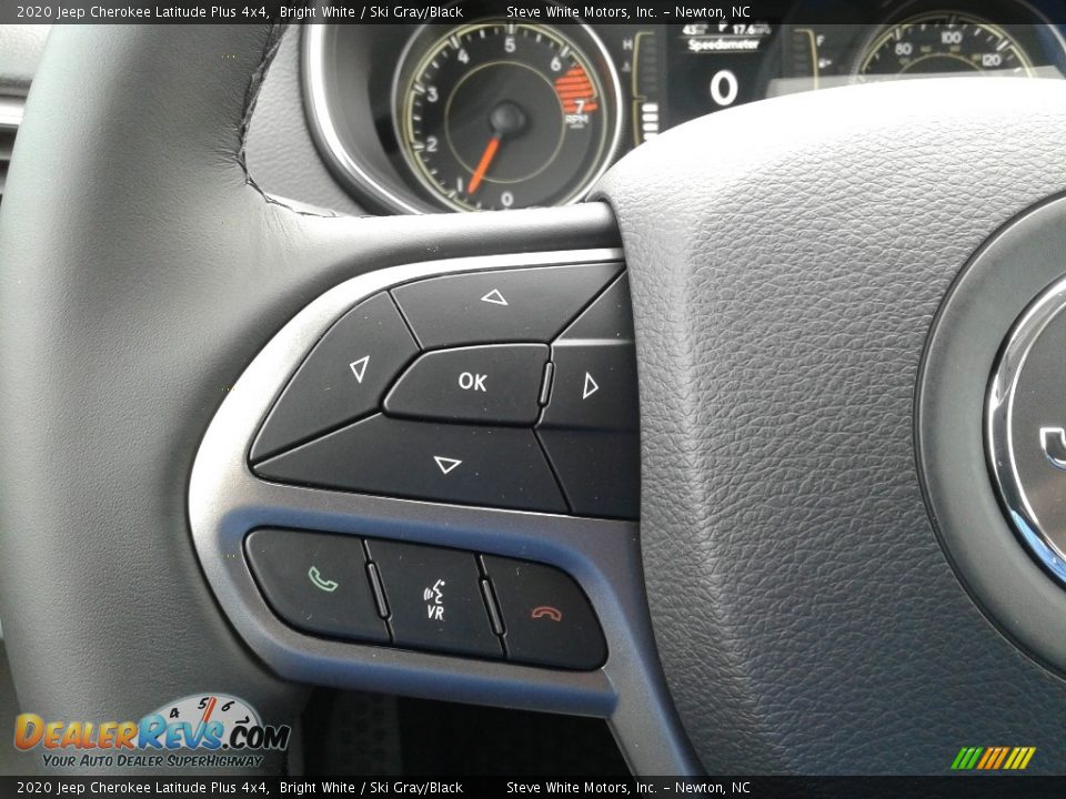 2020 Jeep Cherokee Latitude Plus 4x4 Bright White / Ski Gray/Black Photo #19