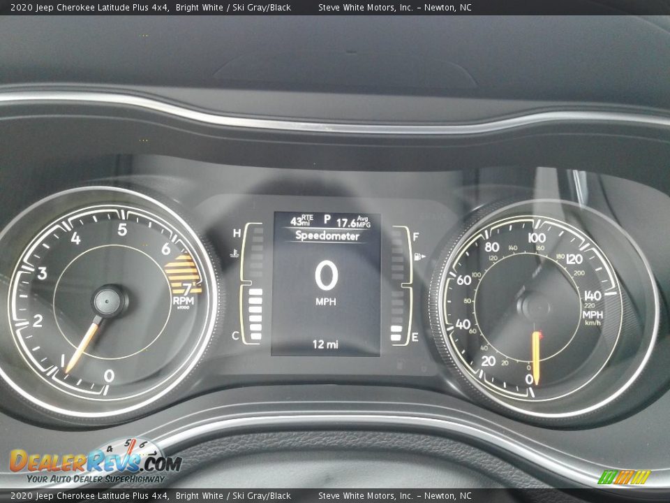 2020 Jeep Cherokee Latitude Plus 4x4 Bright White / Ski Gray/Black Photo #21