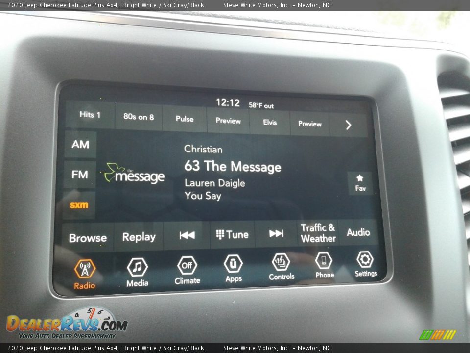 2020 Jeep Cherokee Latitude Plus 4x4 Bright White / Ski Gray/Black Photo #23