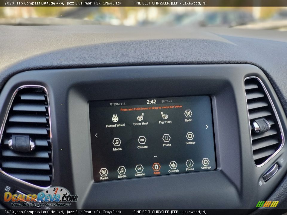2020 Jeep Compass Latitude 4x4 Jazz Blue Pearl / Ski Gray/Black Photo #13