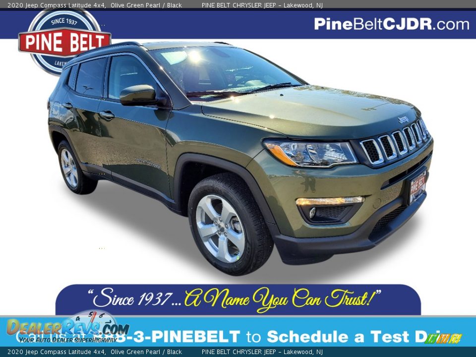 2020 Jeep Compass Latitude 4x4 Olive Green Pearl / Black Photo #1