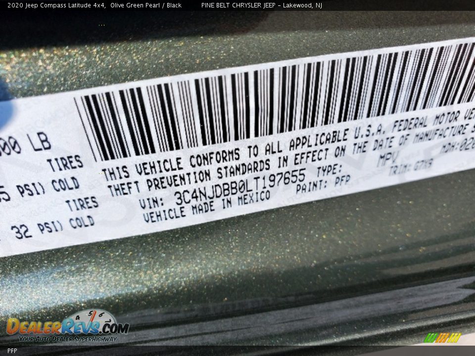 Jeep Color Code PFP Olive Green Pearl