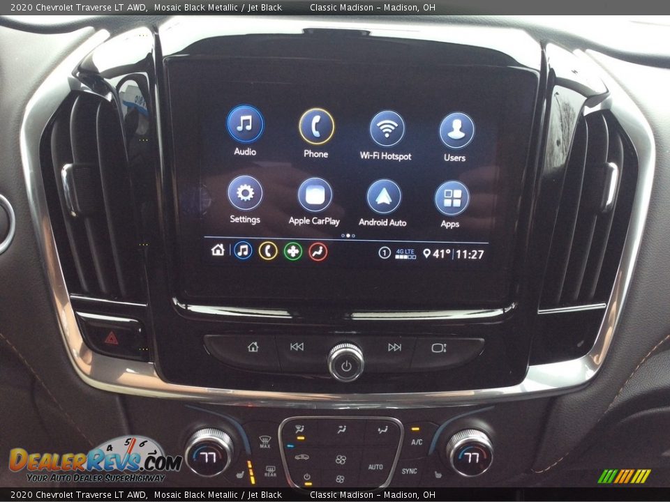 2020 Chevrolet Traverse LT AWD Mosaic Black Metallic / Jet Black Photo #14