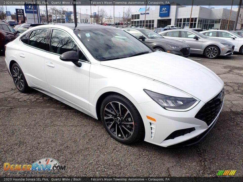 2020 Hyundai Sonata SEL Plus Quartz White / Black Photo #3