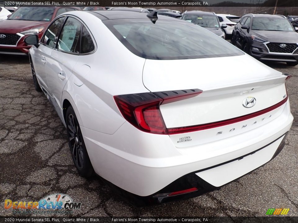 2020 Hyundai Sonata SEL Plus Quartz White / Black Photo #6