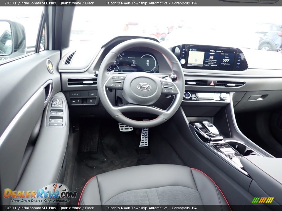 2020 Hyundai Sonata SEL Plus Quartz White / Black Photo #9