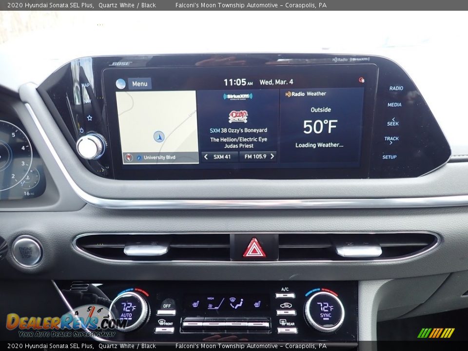 2020 Hyundai Sonata SEL Plus Quartz White / Black Photo #14