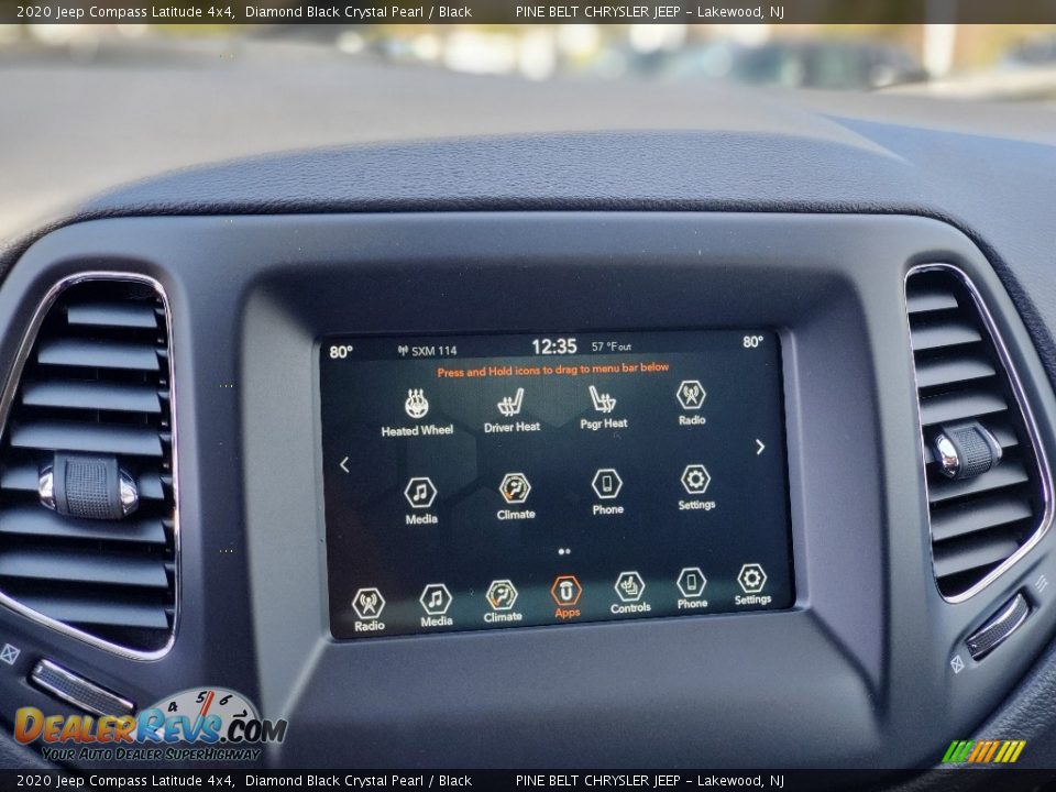 2020 Jeep Compass Latitude 4x4 Diamond Black Crystal Pearl / Black Photo #13