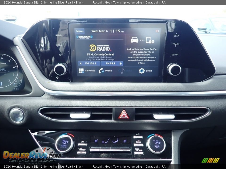 2020 Hyundai Sonata SEL Shimmering Silver Pearl / Black Photo #14