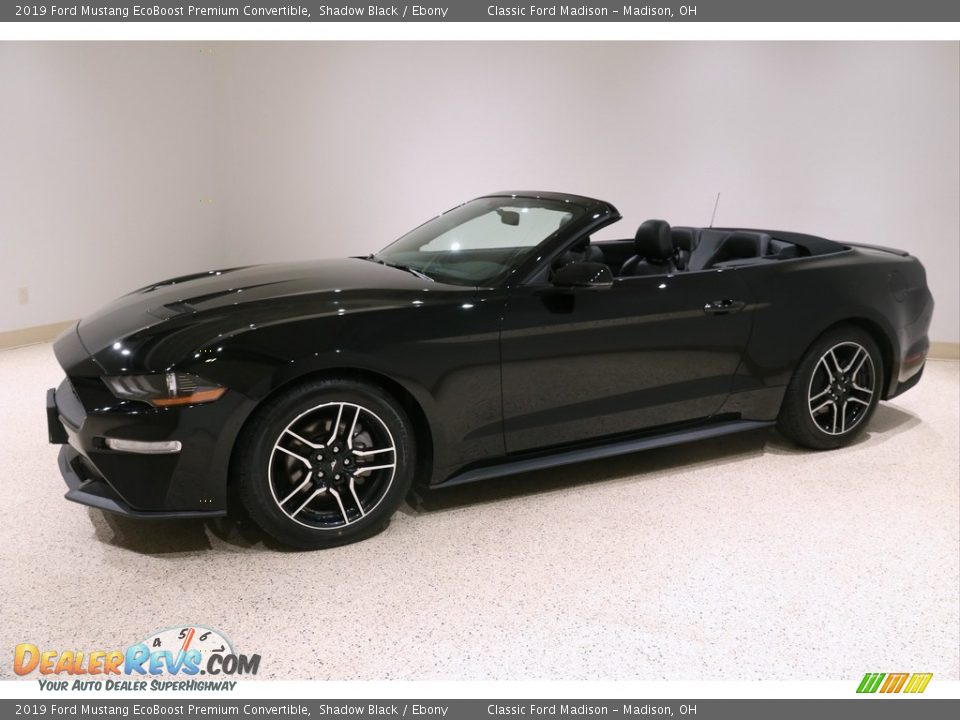 2019 Ford Mustang EcoBoost Premium Convertible Shadow Black / Ebony Photo #4