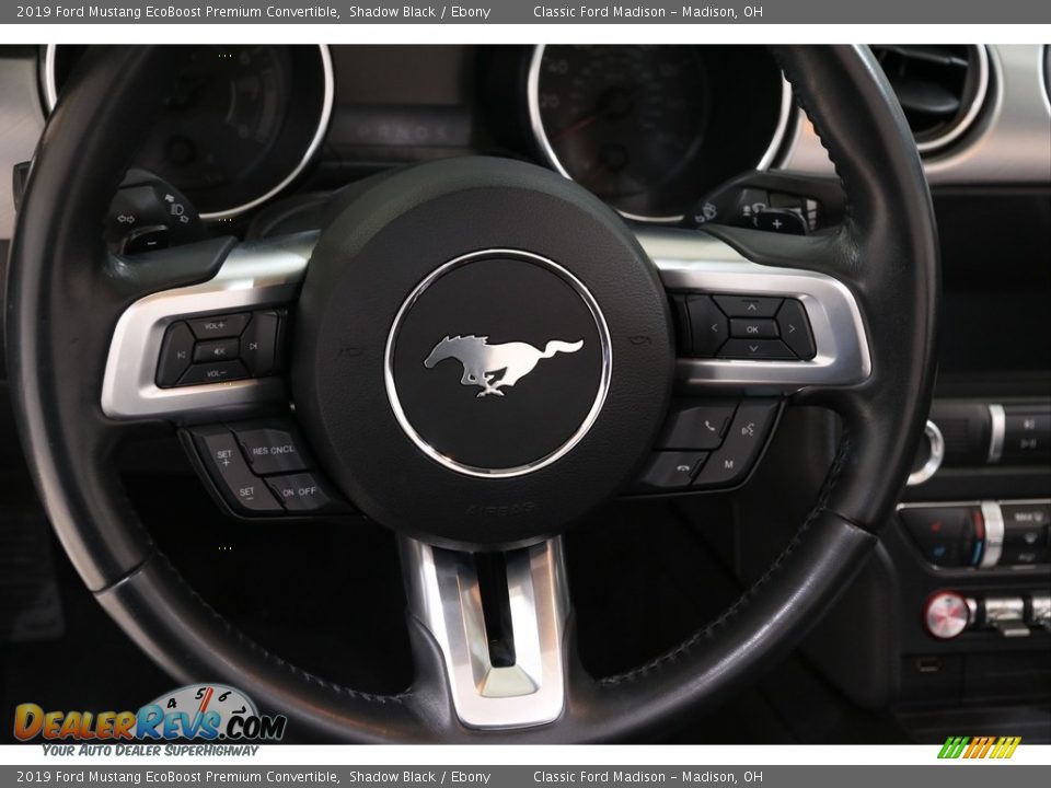 2019 Ford Mustang EcoBoost Premium Convertible Shadow Black / Ebony Photo #9