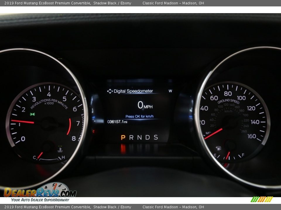 2019 Ford Mustang EcoBoost Premium Convertible Shadow Black / Ebony Photo #10