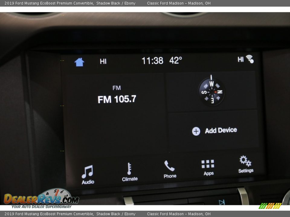2019 Ford Mustang EcoBoost Premium Convertible Shadow Black / Ebony Photo #13