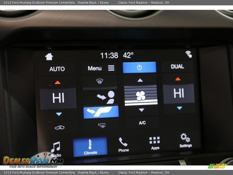 2019 Ford Mustang EcoBoost Premium Convertible Shadow Black / Ebony Photo #15