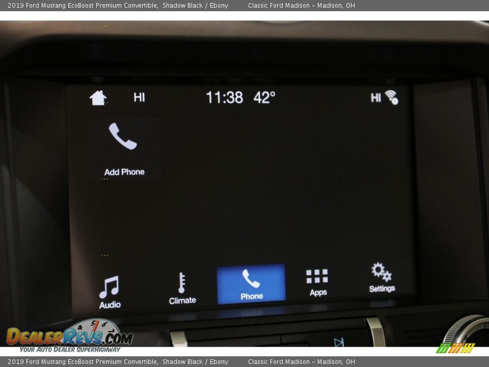 2019 Ford Mustang EcoBoost Premium Convertible Shadow Black / Ebony Photo #16