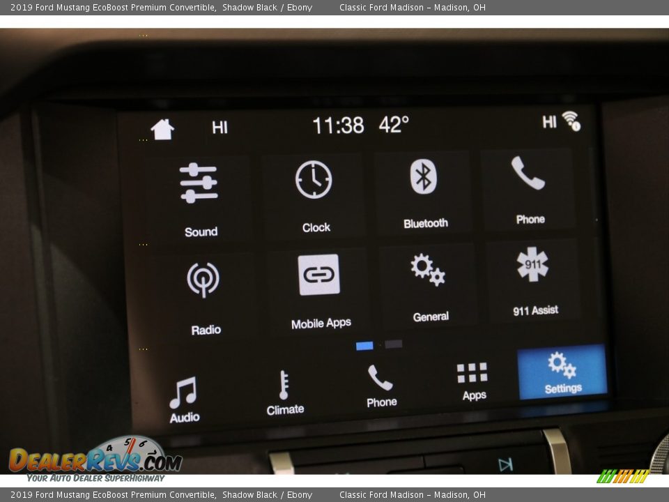 2019 Ford Mustang EcoBoost Premium Convertible Shadow Black / Ebony Photo #18